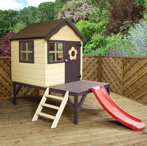 Image of Tower + Slide Playhouse 4ft X 4ft