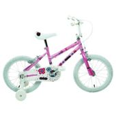 Pink Angels 16" Kids' Bike - Girls with stabilisers