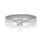 18ct White Gold 1/4ct Diamond Solitaire Ring, N