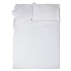 Tesco Pintuck Double Duvet Set, White