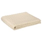 F&F Home Rose Faux Fur Throw 150X170Cm- Cream