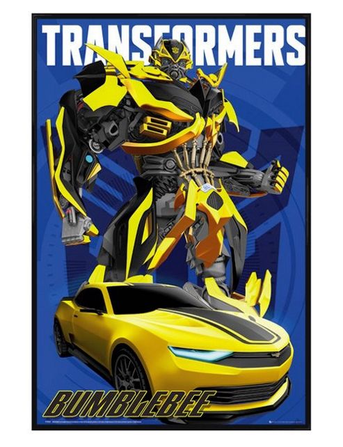 Image of Gloss Black Framed Transformers Bumblebee Poster