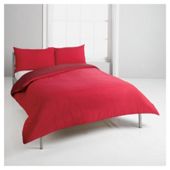 Tesco Reversible Duvet Set Double, Red & Dark Red