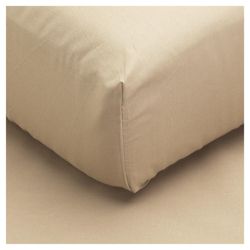 Tesco 100% Cotton Single Fitted Sheet, Cappuccino