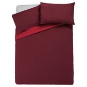 Tesco Reversible Duvet Set King, Red & Dark Red