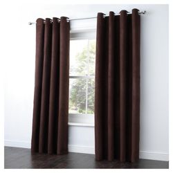 Tesco Faux Suede Unlined Eyelet Curtains W168xL183cm (66x72
