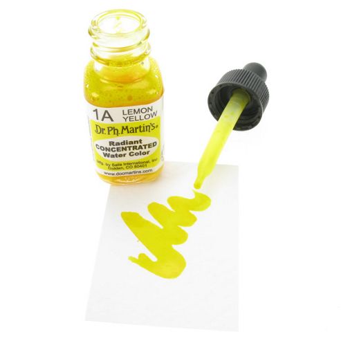 Image of Dr. Ph. Martin's Radiant Concentrated Watercolours - Lemon Yellow