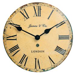 Jones & Co Tin Convex Wall Clock