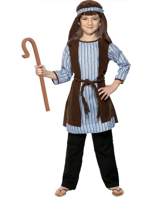 Image of Child Shepherd Nativity Costume With Staff Medium