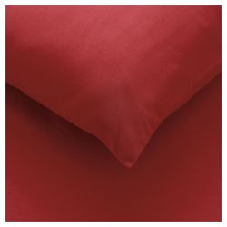 Tesco Double Fitted Sheet, Dark Red