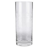 Tesco Glass Cylinder Vase Etched Flower