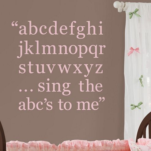 Image of Wallpops!wallartforbaby Baby Alphabet Wall Stickers - Gigi Pink