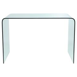 Geneva Glass Desk, Clear