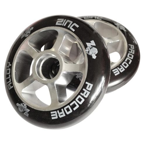 Image of Pro Core 2 X 100mm Cnc Alloy High-bounce Scooter Wheels, Silver