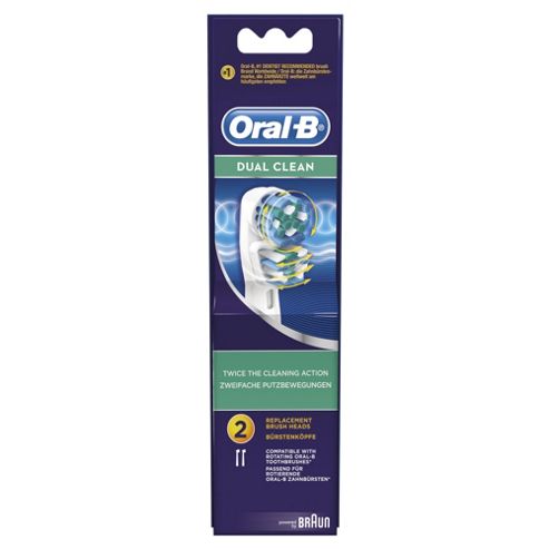 Image of Oralb Dual Clean Twin Pack Refill Heads