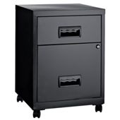 Pierre Henry A4 2 Drawer Combi Filing Cabinet With Castors, Black