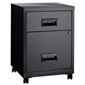 Pierre Henry A4 2 Drawer Combi Filing Cabinet With Castors, Black
