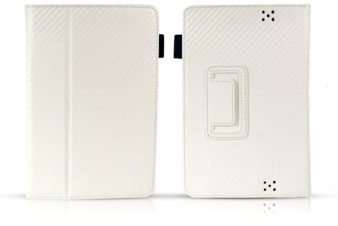 Image of Orzly Stand & Type Case For Kindle Fire Hd 7 - Carbon Fibre White