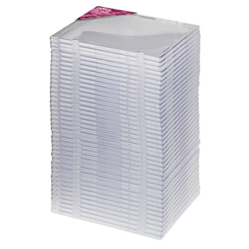 Image of Tesco Slimline Cases For 40 Cds / Dvds