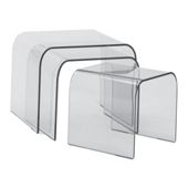 Geneva Glass Nest Set Of 3 Tables
