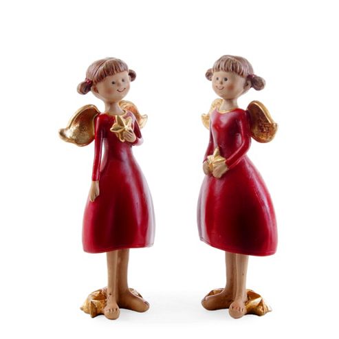 Image of Set Of Two Standing Christmas Fairy Ornaments