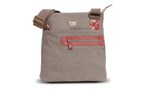 Image of Trp0227 Troop London Classic Canvas Across Body Bag Brown
