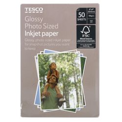 Tesco Glossy photo sized inkjet paper - 50 Sheets