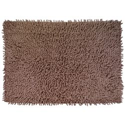 Tesco Chenille Bath Mat, Dark Natural