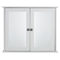 Sheringham White Wood Double Door Bathroom Cabinet