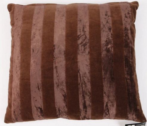 Image of In The Mood Collection-- Stripey Contrast Cushion Cover - Brown