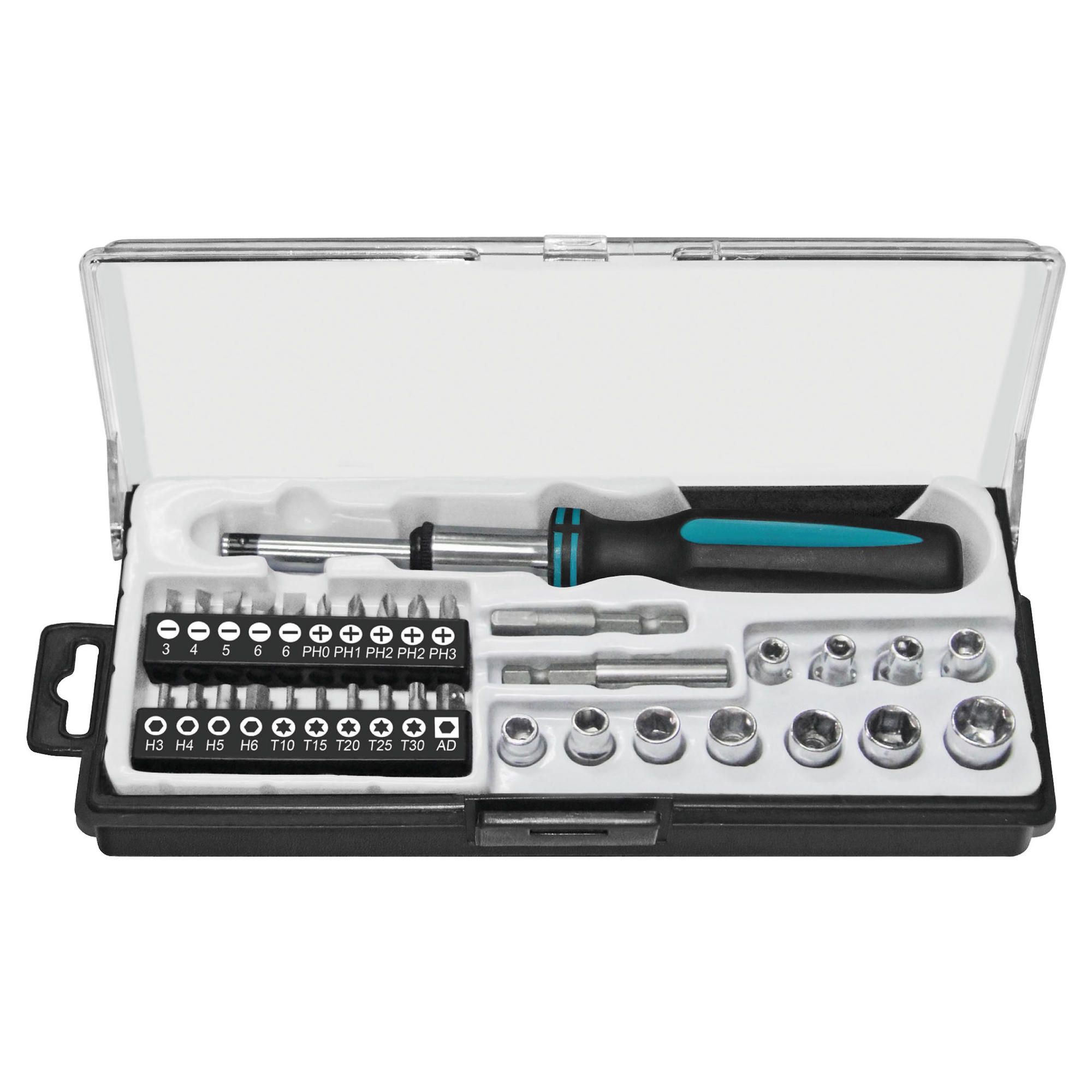 Tesco 34 Piece Ratchet Screwdriver & Socket Set