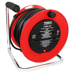 Tesco 15m 2 Way Cable Extension Reel