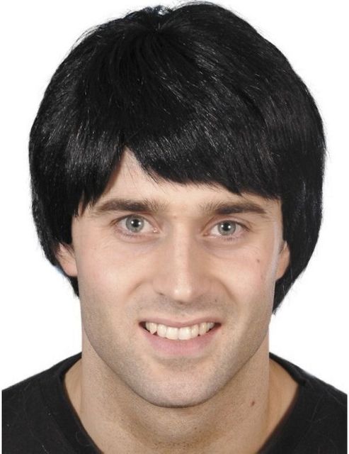 Image of Fred Flintstone Style Black Wig