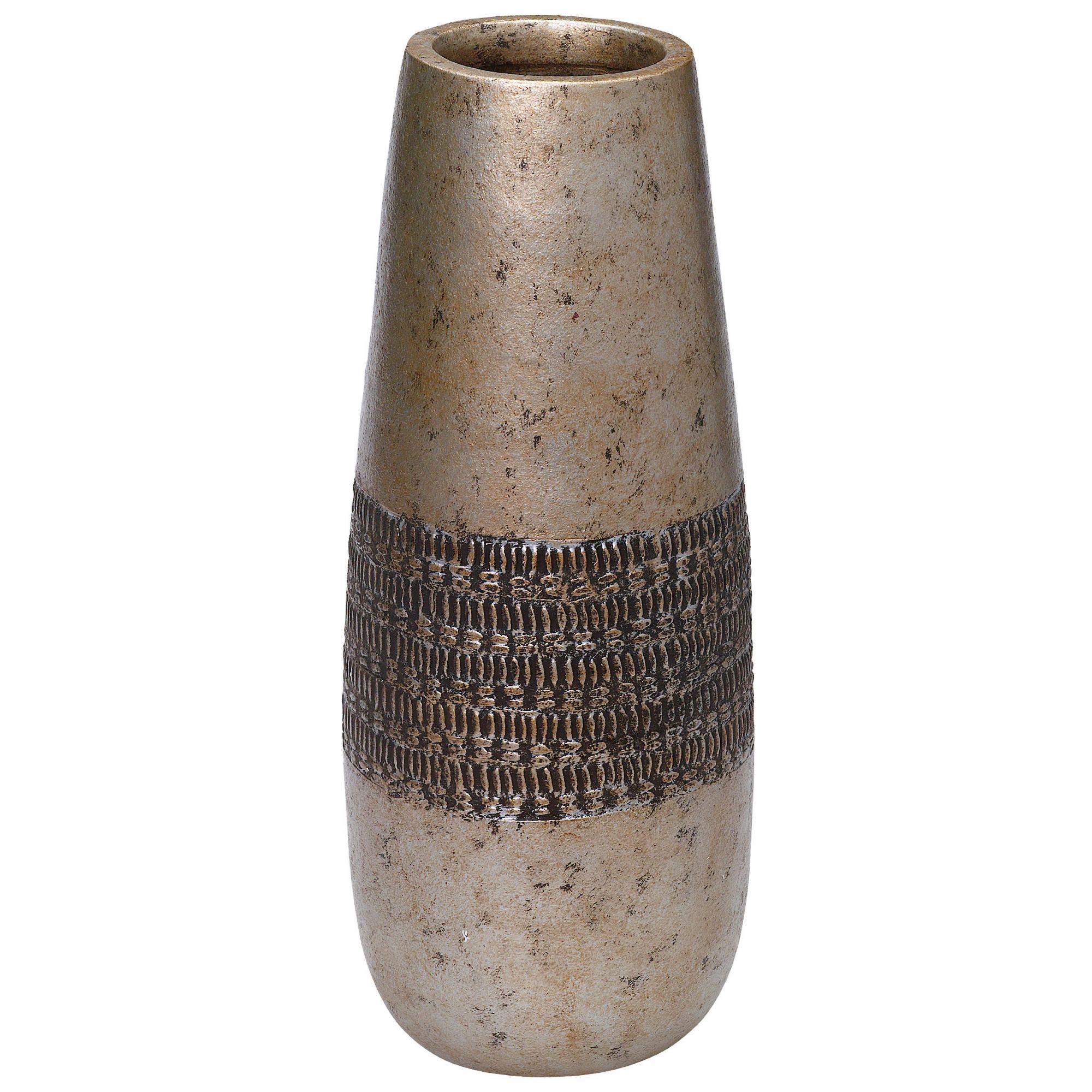 Tesco Terracotta antique finish debossed Vase large