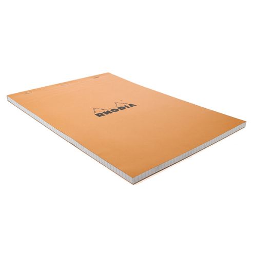 Image of Rhodia Orange Head Stapled Pad 21x29.7cm Sq.5x5 18200c