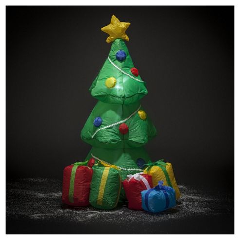 Image of Inflatable Christmas Tree With Decorations And Gifts, 4ft
