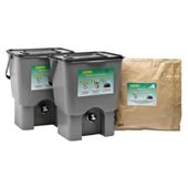 Straight PLC Kitchen waste composter kit 18 litre (double)