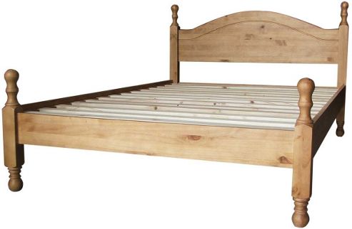 Image of Valufurniture Antique Waxed Pine 4ft6 Bed High End