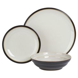 Denby Everyday 12 Piece Boxed Dinner Set, Black Pepper