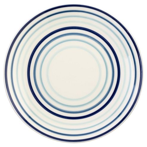Image of Painterly Stripe Side Plate, Blue