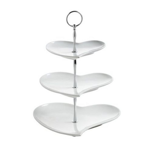 Image of Maxwell Williams 3 Tier Heart Cake Stand