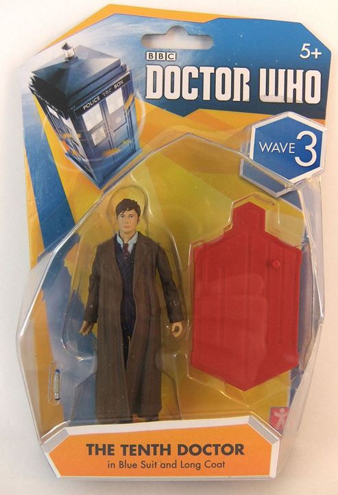 Image of Doctor Who 10cm Wave 3 Figures The Tenth Doctor In Blue Suit & Long Coat