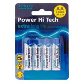 Tesco Hi Tech 4 Pack AA batteries