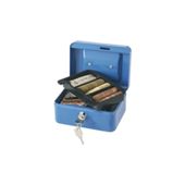 Q-Connect Cash Box 6 inch Blue