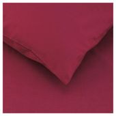Tesco Twin Pack Pillowcase, Dark Red