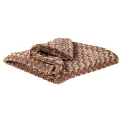 F&F Home Rose Faux Fur Throw 150X170Cm - Mink