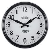 Jones & Co Appollo Black Wall Clock