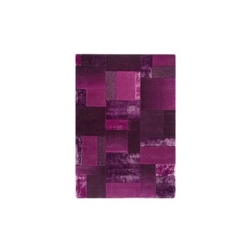 Image of Esprit Patchwork Purple Contemporary Rug - 120cm X 180cm