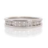 9ct White Gold 50Pt Diamond Eternity Ring, Q