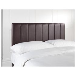 Haddon Double Faux Leather Headboard, Chocolate